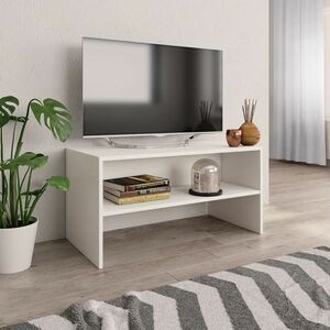 vidaXL Szafka pod TV, biała, 80x40x40 cm, materiał drewnopochodny obraz