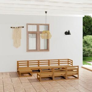 vidaXL 10-cz. zestaw mebli wypoczynkowych do ogrodu, drewno sosnowe obraz
