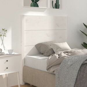 vidaXL Wezgłowie łóżka, białe, 81x4x100 cm, lite drewno sosnowe obraz