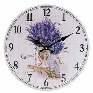 Zegar ścienny Provence, śr. 34 cm, drewno obraz