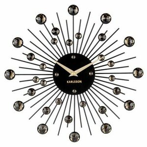 Karlsson 4860BK Designowy zegar ścienny, 30 cm obraz