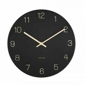 Karlsson 5788BK stylowy zegar ścienny, śr. 30 cm obraz