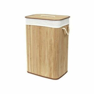 Compactor Kosz na brudne ubrania Bamboo prostokątny, naturalny obraz