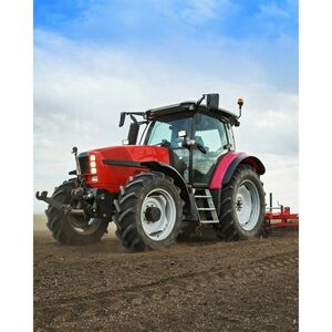 Koc Traktor red, 120 x 150 cm obraz