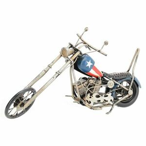 Dekoracja model motocyklu Chopper, niebieski obraz