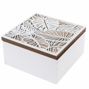 Drewniane pudełko Forkhill, biały, 15 x 8 x 15 cm obraz