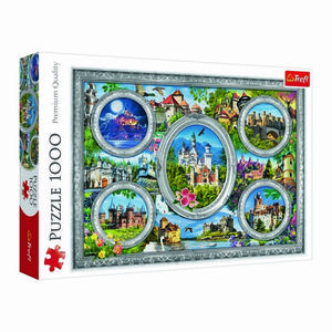 Trefl Puzzle panoramiczny Zamki świata, 1000 elementów obraz
