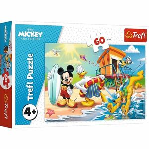 Trefl Puzzle Myszka Miki na plaży, 60 elementów obraz