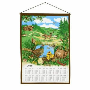 Kalendarz tekstylny 2024 Myśliwski z kijkiem, 45 x 65 cm obraz