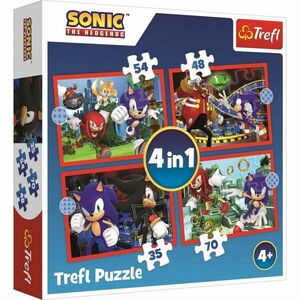 Trefl Puzzle Sonic Przygody, 4w1(35, 48, 54, 70 elem.) obraz