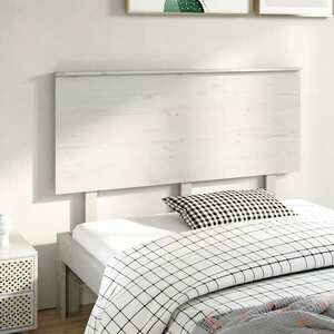 vidaXL Wezgłowie łóżka, białe, 139x6x82, 5 cm, lite drewno sosnowe obraz