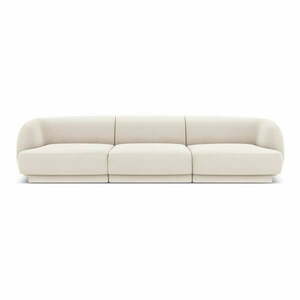 Beżowa aksamitna sofa 259 cm Miley − Micadoni Home obraz
