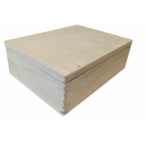 Drewniane pudełko z pokrywką, 40 x 30 x 13 cm obraz