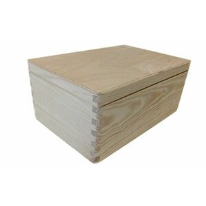Drewniane pudełko z pokrywką, 30 x 20 x 13, 5 cm obraz