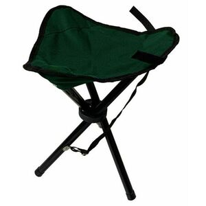 Składane krzesło -trójnóg z siedziskiem - zielony obraz