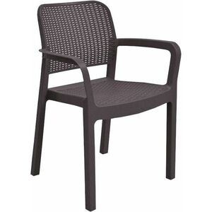 Krzesło ogrodowe plastikowe SAMANNA - brązowe obraz