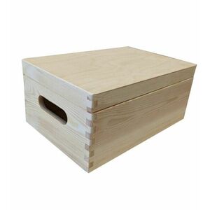 Drewniane uniwersalne pudełko z pokrywką, 30 x 20 x 13 cm obraz