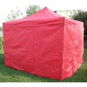 Namiot ogrodowy party DELUXE nożycowy + ściana boczna - 3 x 3 m czerwony obraz