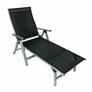 Krzesło ogrodowe LONDON - 5 pozycji - kolor srebrno + czarne obraz