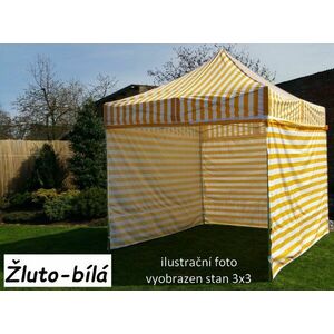 Ogrodowy namiot PROFI STEEL 3 x 4, 5 - żółto-biały obraz