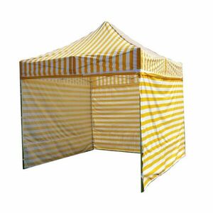 Namiot ogrodowy PRO STEEL 3 x 3 - żółto-białe paski obraz