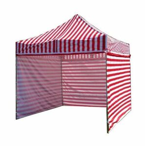 Namiot ogrodowy PROFI STEEL 3 x 3 - czerwono-białe paski obraz