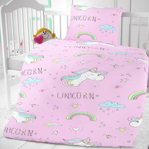Dziecięca pościel bawełniana do łóżeczka Unicorn, 90 x 135 cm, 45 x 60 cm obraz