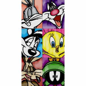 Ręcznik kąpielowy Looney Tunes Grupa, 70 x 140 cm obraz