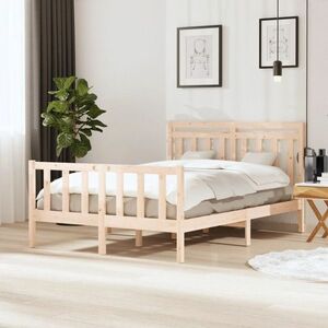 vidaXL Rama łóżka, lite drewno, 140x200 cm obraz