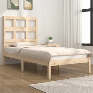 vidaXL Rama łóżka, lite drewno sosnowe, 75x190 cm, pojedyncza obraz