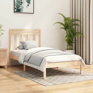 vidaXL Rama łóżka, lite drewno, 90x190 cm, pojedyncza obraz