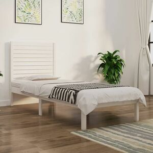 vidaXL Rama łóżka, biała, lite drewno, 75x190 cm, 2FT6, pojedyncza obraz