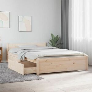 vidaXL Rama łóżka z szufladami, 120x190 cm obraz