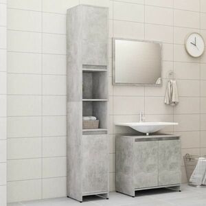 vidaXL 3-częściowy zestaw mebli łazienkowych, szarość betonu, płyta obraz
