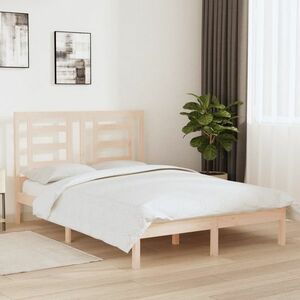 vidaXL Rama łóżka, lite drewno sosnowe, 140x200 cm obraz