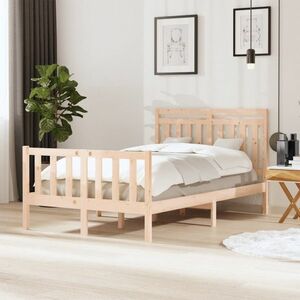 vidaXL Rama łóżka, lite drewno, 120x200 cm (810425+814134) obraz