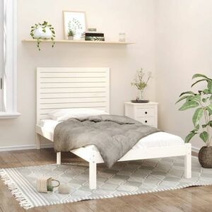 vidaXL Rama łóżka, biała, lite drewno, 100 x 200 cm obraz