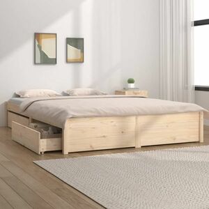 vidaXL Rama łóżka z szufladami, 180x200 cm obraz