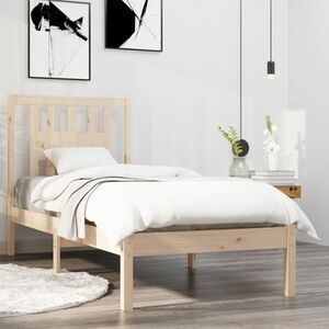 vidaXL Rama łóżka, lite drewno, 75x190 cm, pojedyncza obraz