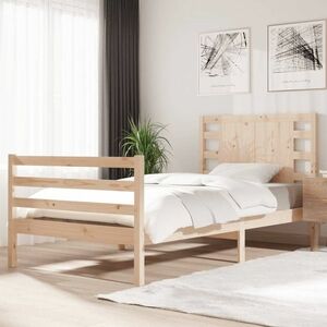 vidaXL Rama łóżka, lite drewno sosnowe, 90x190 cm, pojedyncza obraz