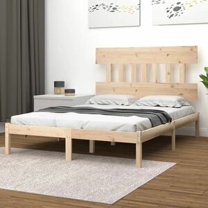 vidaXL Rama łóżka, lite drewno, 140x200 cm obraz