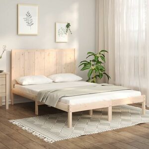 vidaXL Rama łóżka, lite drewno sosnowe, 150x200 cm obraz