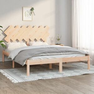 vidaXL Rama łóżka, 140x200 cm, lite drewno obraz