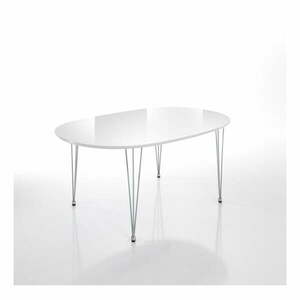 Rozkładany stół z białym blatem 105x170 cm Elegant – Tomasucci obraz