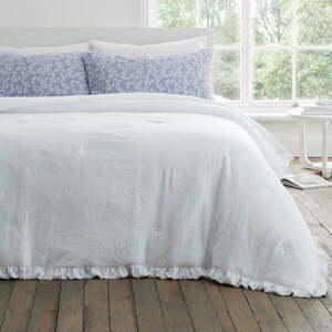 Biała narzuta na łóżko dwuosobowe 220x230 cm Soft Washed Frill – Bianca obraz