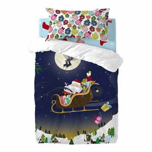 Dziecięca bawełniana poszwa na kołdrę i poduszkę Mr. Fox Merry Christmas, 100x120 cm obraz