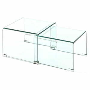 Szklane stoliki zestaw 2 szt. 44.5x49 cm Cristal – Tomasucci obraz