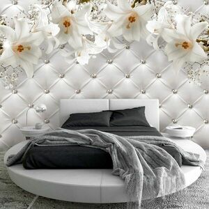 Tapeta samoprzylepna biała luksusowa lilia - Pachnąca Miękkość obraz