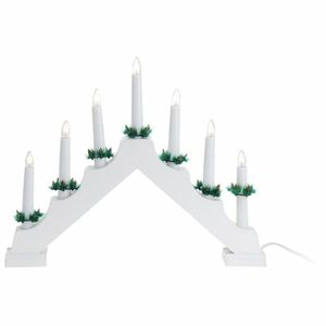Świecznik świąteczny Candle Bridge biały, 7 LED obraz