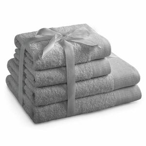 AmeliaHome Komplet ręczników Amari jasnoszary, 2 szt. 50 x 100 cm, 2 szt. 70 x 140 cm obraz